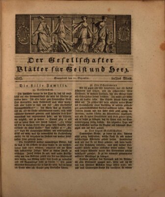 Der Gesellschafter oder Blätter für Geist und Herz Samstag 20. Dezember 1823