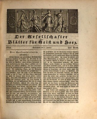 Der Gesellschafter oder Blätter für Geist und Herz Samstag 3. Januar 1824