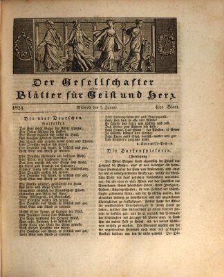 Der Gesellschafter oder Blätter für Geist und Herz Mittwoch 7. Januar 1824