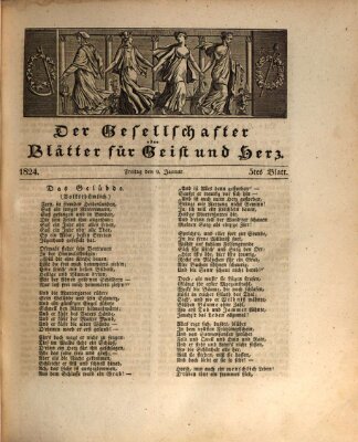 Der Gesellschafter oder Blätter für Geist und Herz Freitag 9. Januar 1824