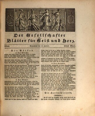 Der Gesellschafter oder Blätter für Geist und Herz Sonntag 18. Januar 1824