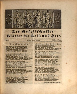 Der Gesellschafter oder Blätter für Geist und Herz Freitag 6. Februar 1824