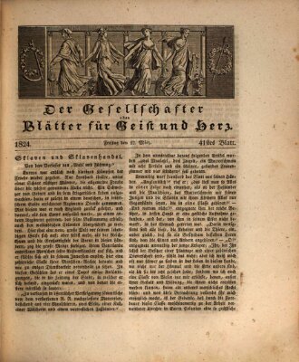 Der Gesellschafter oder Blätter für Geist und Herz Freitag 12. März 1824