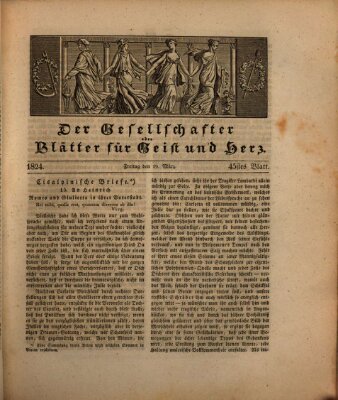 Der Gesellschafter oder Blätter für Geist und Herz Freitag 19. März 1824