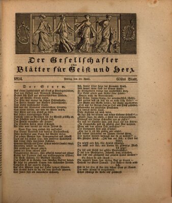 Der Gesellschafter oder Blätter für Geist und Herz Freitag 30. April 1824