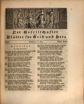 Der Gesellschafter oder Blätter für Geist und Herz Mittwoch 12. Mai 1824