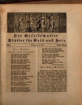 Der Gesellschafter oder Blätter für Geist und Herz Montag 31. Mai 1824