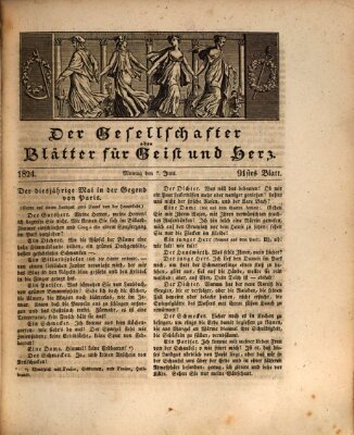 Der Gesellschafter oder Blätter für Geist und Herz Montag 7. Juni 1824