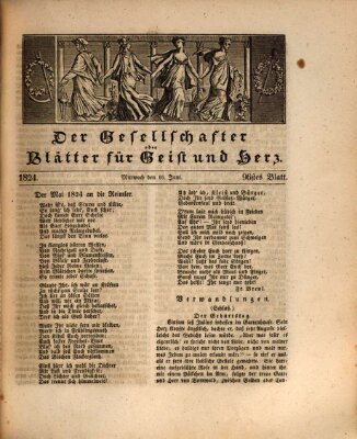 Der Gesellschafter oder Blätter für Geist und Herz Mittwoch 16. Juni 1824