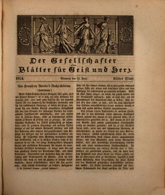 Der Gesellschafter oder Blätter für Geist und Herz Mittwoch 23. Juni 1824