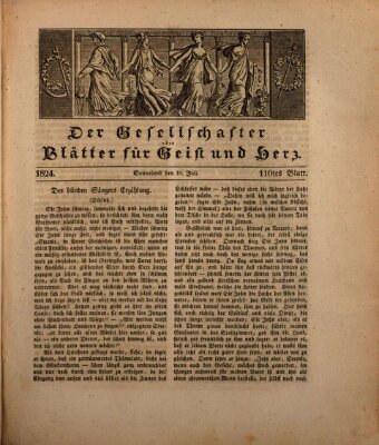 Der Gesellschafter oder Blätter für Geist und Herz Samstag 10. Juli 1824