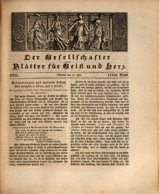 Der Gesellschafter oder Blätter für Geist und Herz Montag 12. Juli 1824