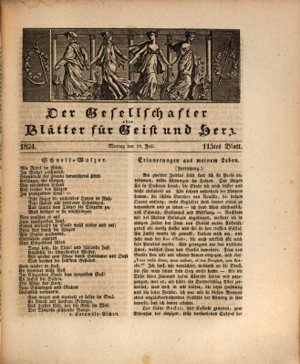 Der Gesellschafter oder Blätter für Geist und Herz Montag 19. Juli 1824