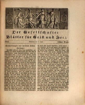 Der Gesellschafter oder Blätter für Geist und Herz Mittwoch 21. Juli 1824