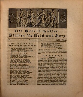 Der Gesellschafter oder Blätter für Geist und Herz Samstag 7. August 1824