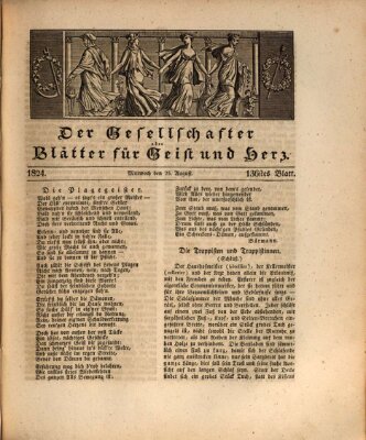 Der Gesellschafter oder Blätter für Geist und Herz Mittwoch 25. August 1824