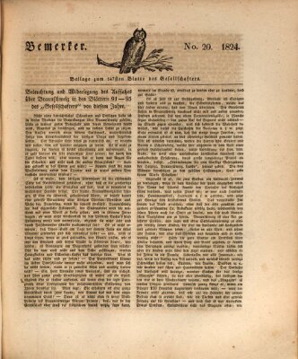 Der Gesellschafter oder Blätter für Geist und Herz Montag 13. September 1824