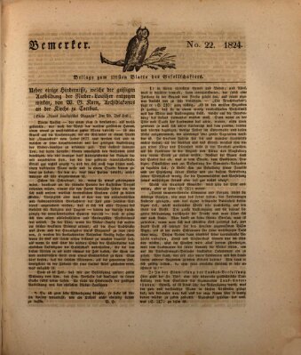 Der Gesellschafter oder Blätter für Geist und Herz Montag 4. Oktober 1824