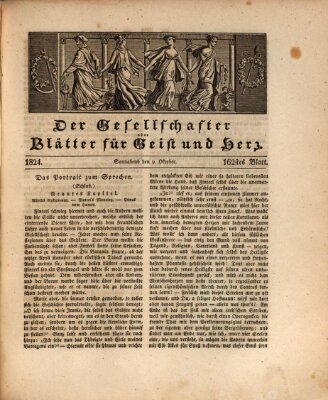 Der Gesellschafter oder Blätter für Geist und Herz Samstag 9. Oktober 1824