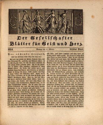 Der Gesellschafter oder Blätter für Geist und Herz Montag 11. Oktober 1824