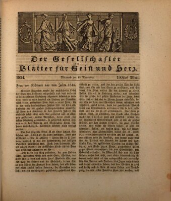 Der Gesellschafter oder Blätter für Geist und Herz Mittwoch 10. November 1824