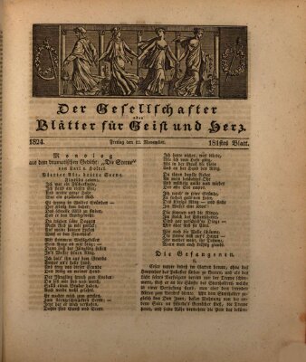 Der Gesellschafter oder Blätter für Geist und Herz Freitag 12. November 1824