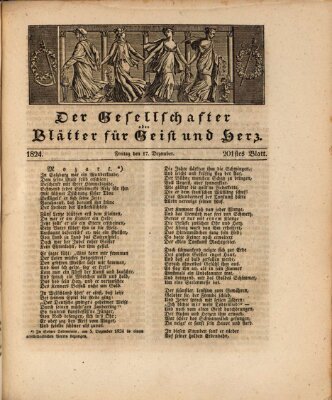 Der Gesellschafter oder Blätter für Geist und Herz Freitag 17. Dezember 1824