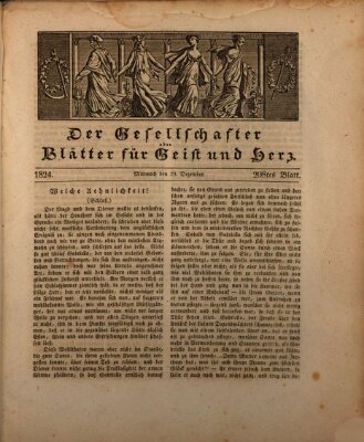 Der Gesellschafter oder Blätter für Geist und Herz Mittwoch 29. Dezember 1824