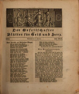 Der Gesellschafter oder Blätter für Geist und Herz Mittwoch 5. Januar 1825