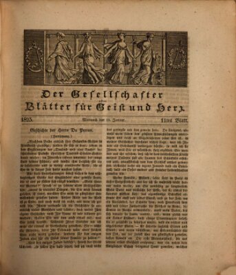 Der Gesellschafter oder Blätter für Geist und Herz Mittwoch 19. Januar 1825