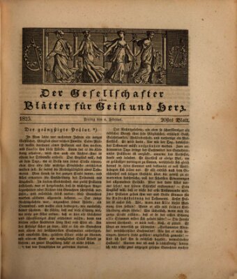 Der Gesellschafter oder Blätter für Geist und Herz Freitag 4. Februar 1825