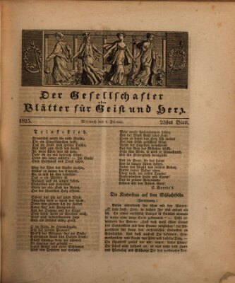 Der Gesellschafter oder Blätter für Geist und Herz Mittwoch 9. Februar 1825