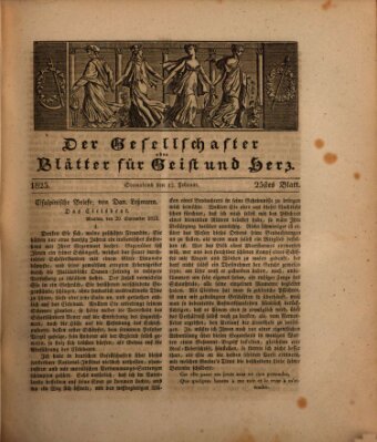 Der Gesellschafter oder Blätter für Geist und Herz Samstag 12. Februar 1825