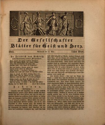 Der Gesellschafter oder Blätter für Geist und Herz Mittwoch 11. Mai 1825