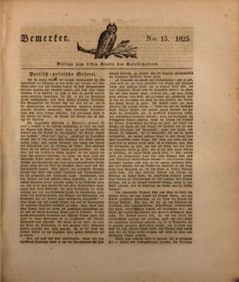 Der Gesellschafter oder Blätter für Geist und Herz Mittwoch 1. Juni 1825