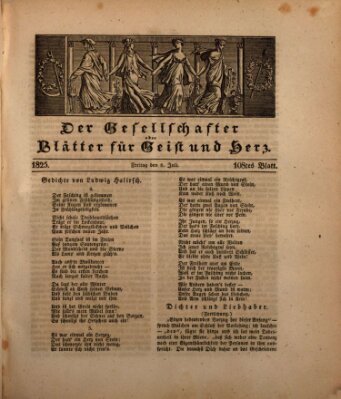 Der Gesellschafter oder Blätter für Geist und Herz Freitag 8. Juli 1825