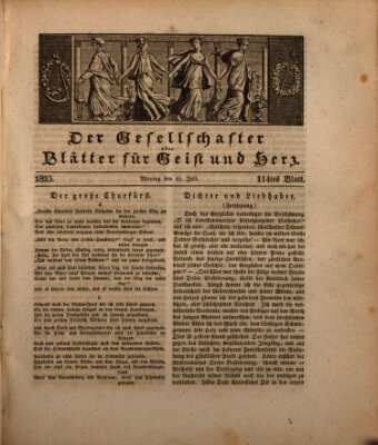 Der Gesellschafter oder Blätter für Geist und Herz Montag 18. Juli 1825