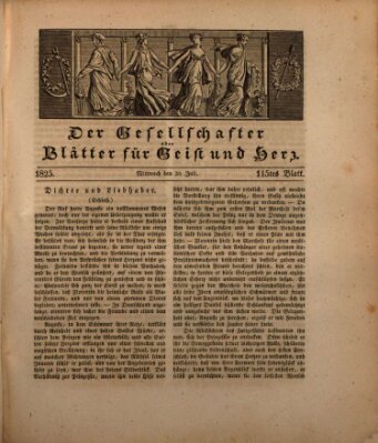 Der Gesellschafter oder Blätter für Geist und Herz Mittwoch 20. Juli 1825