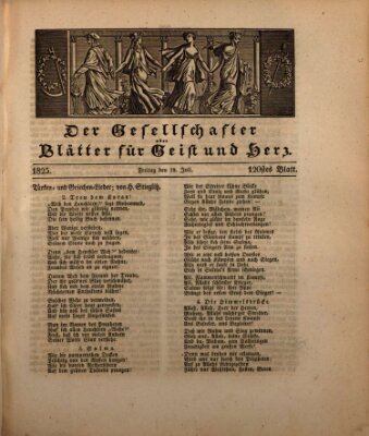 Der Gesellschafter oder Blätter für Geist und Herz Freitag 29. Juli 1825