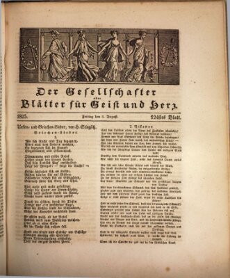 Der Gesellschafter oder Blätter für Geist und Herz Freitag 5. August 1825