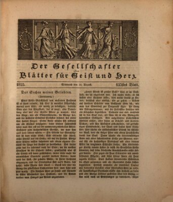 Der Gesellschafter oder Blätter für Geist und Herz Mittwoch 24. August 1825