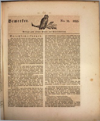 Der Gesellschafter oder Blätter für Geist und Herz Montag 5. September 1825