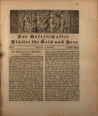 Der Gesellschafter oder Blätter für Geist und Herz Freitag 23. September 1825