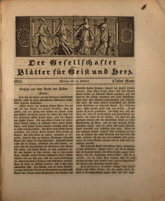 Der Gesellschafter oder Blätter für Geist und Herz Montag 31. Oktober 1825