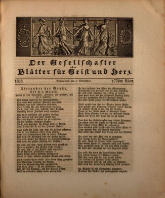 Der Gesellschafter oder Blätter für Geist und Herz Samstag 5. November 1825