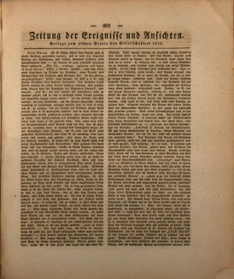 Der Gesellschafter oder Blätter für Geist und Herz Mittwoch 9. November 1825
