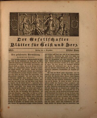 Der Gesellschafter oder Blätter für Geist und Herz Freitag 2. Dezember 1825