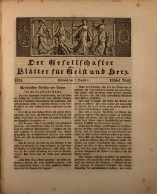 Der Gesellschafter oder Blätter für Geist und Herz Mittwoch 7. Dezember 1825