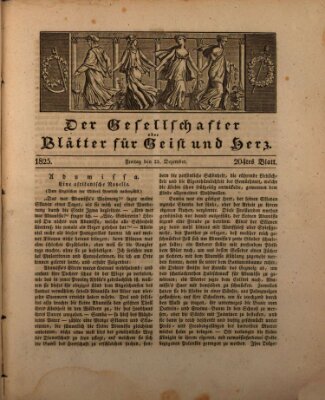 Der Gesellschafter oder Blätter für Geist und Herz Freitag 23. Dezember 1825