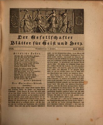 Der Gesellschafter oder Blätter für Geist und Herz Samstag 7. Januar 1826